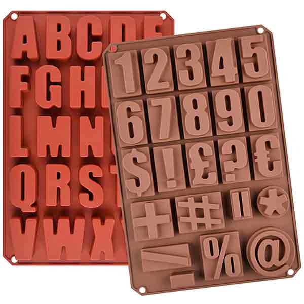 Khuôn bảng số, chữ cái bằng silicon kích thước 33.5x22.5x2.6cm
