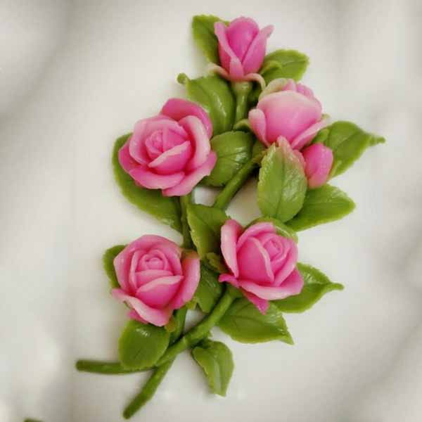 Thạch rau câu cành hoa hồng 4d đẹp